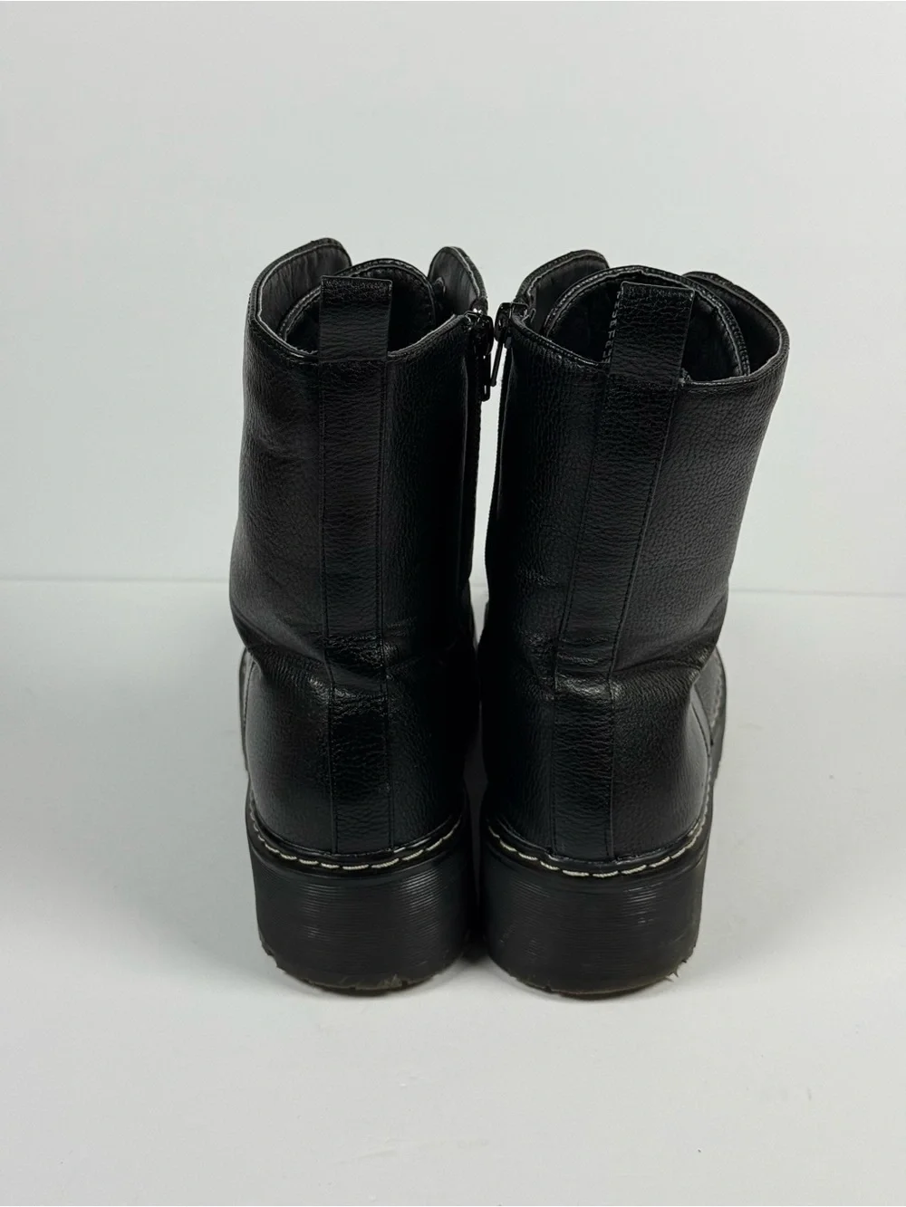 Unionbay Platform Lace Up Combat Boots Black Size 7.5